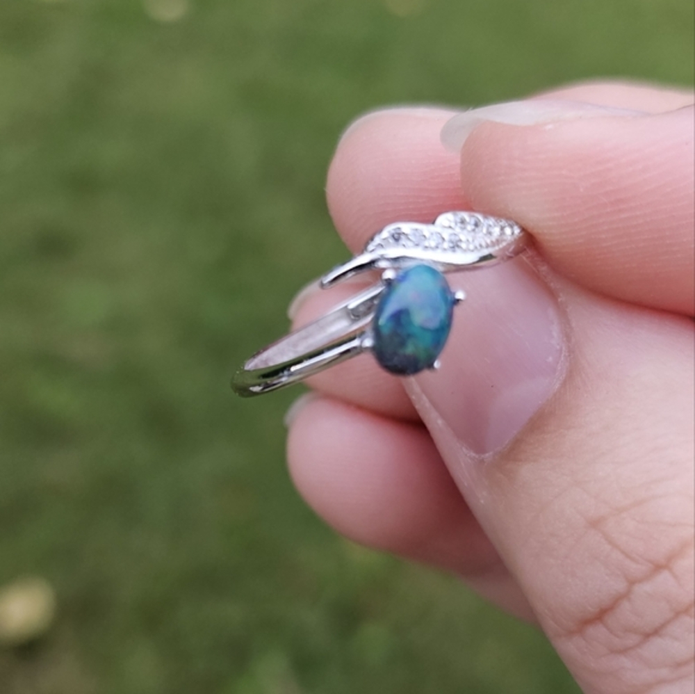 Opal Ring Silver 925 - image 1